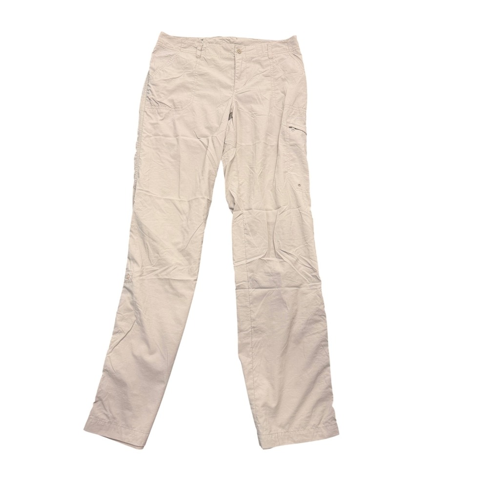 Columbia PFG Cargo Pants Womens Size 6 Regular Khaki Tan Nylon Fishing Outdoor